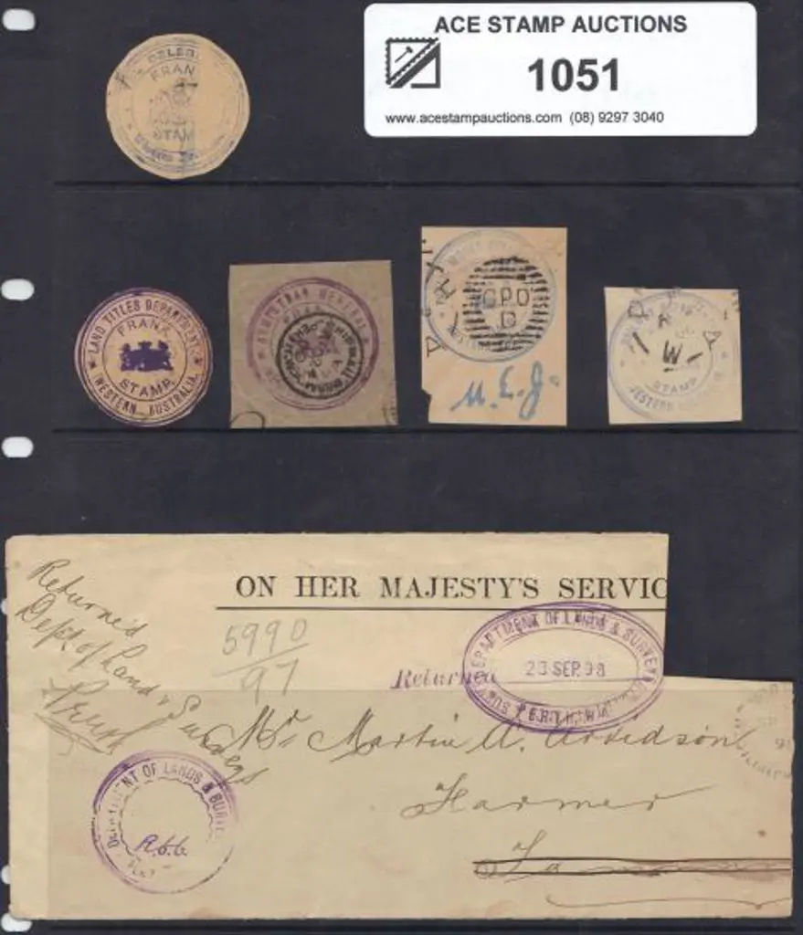 1900c Frank Stamps. W265.4 Lands & Surveys on part ... Image 1++