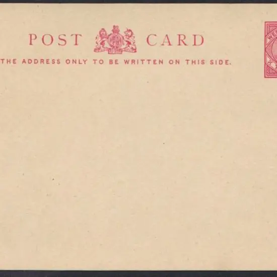 1905 2d carmine swan postcard on cream stock, ...