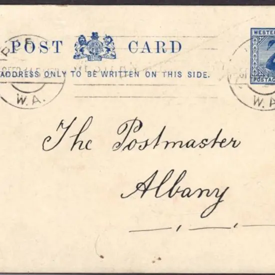 1909 PC 18- 2d slate-blue postcard with correct ...