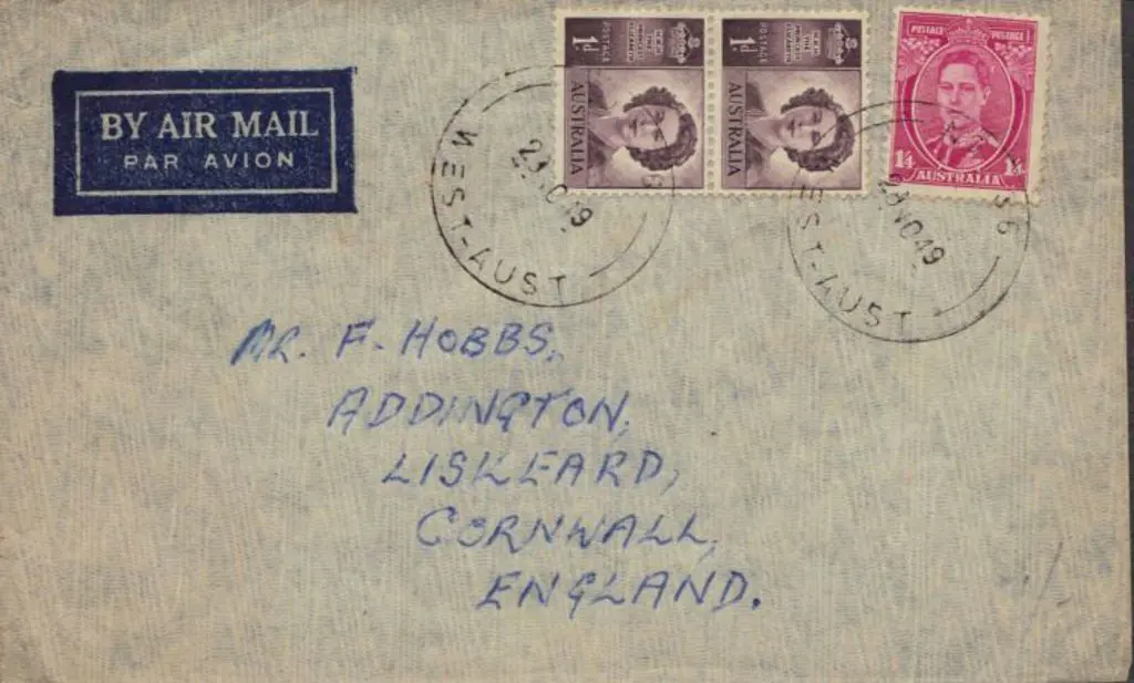 1949 (23rd Oct) Airmail env to UK with No.36 ... Image 1++