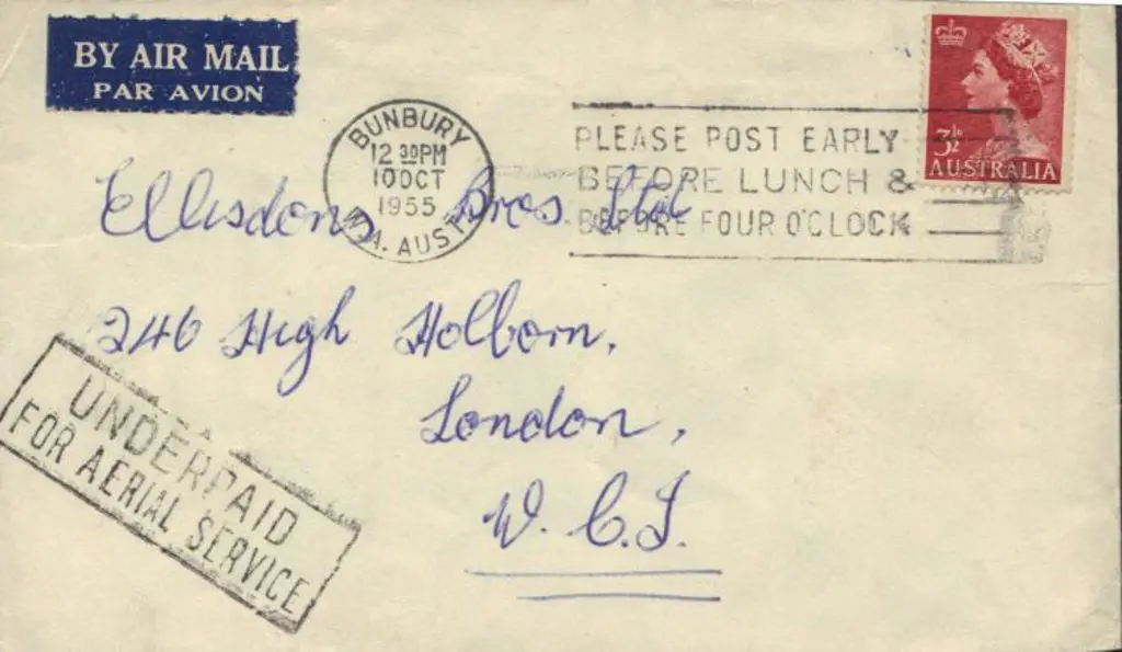 1955 (10th Oct) Airmail cover to London with ... Image 1++