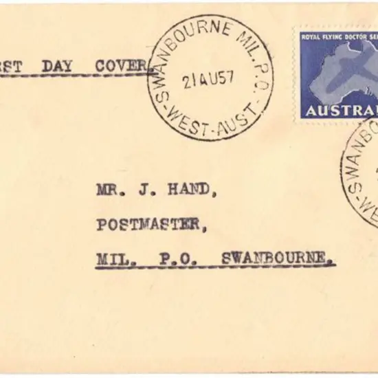 1957 (21st Aug) 7d Flying Doctor plain cover FDC ...