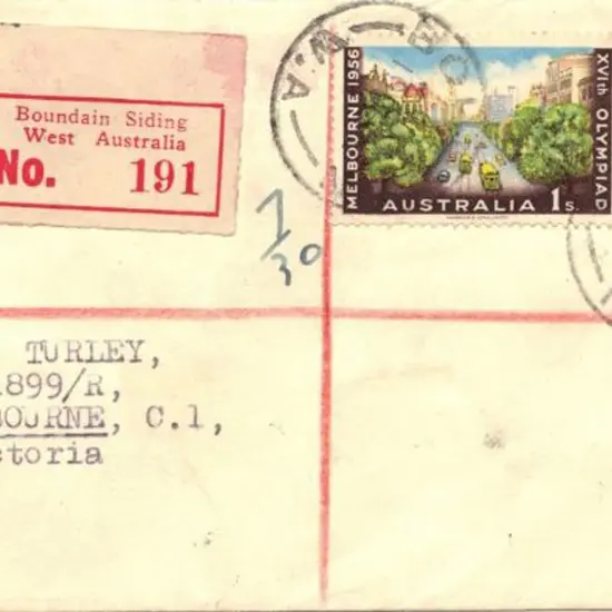1960 (19th Dec) Reg cover from Boundain with cds ...