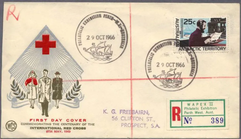1966 (29th Oct) 25c AAT radio pmkd "PHILATELIC ... Image 1++