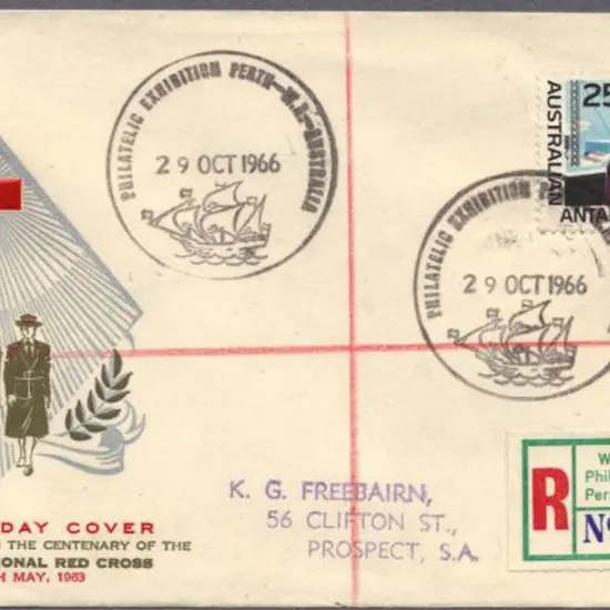 1966 (29th Oct) 25c AAT radio pmkd "PHILATELIC ...