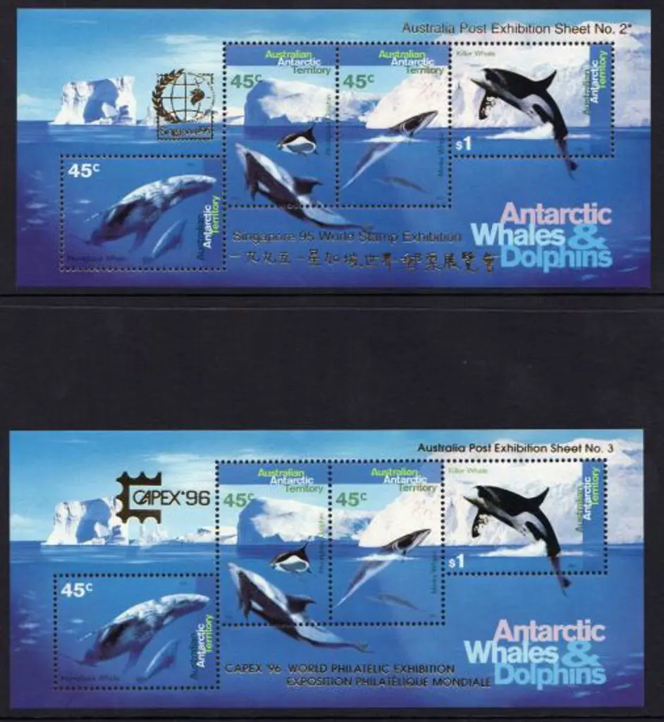1995 Whales & Dolphins Miniature Sheets ... Image 1++