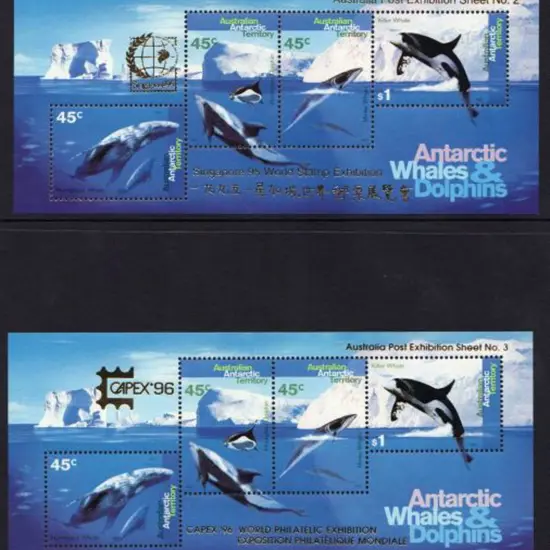 1995 Whales & Dolphins Miniature Sheets ...