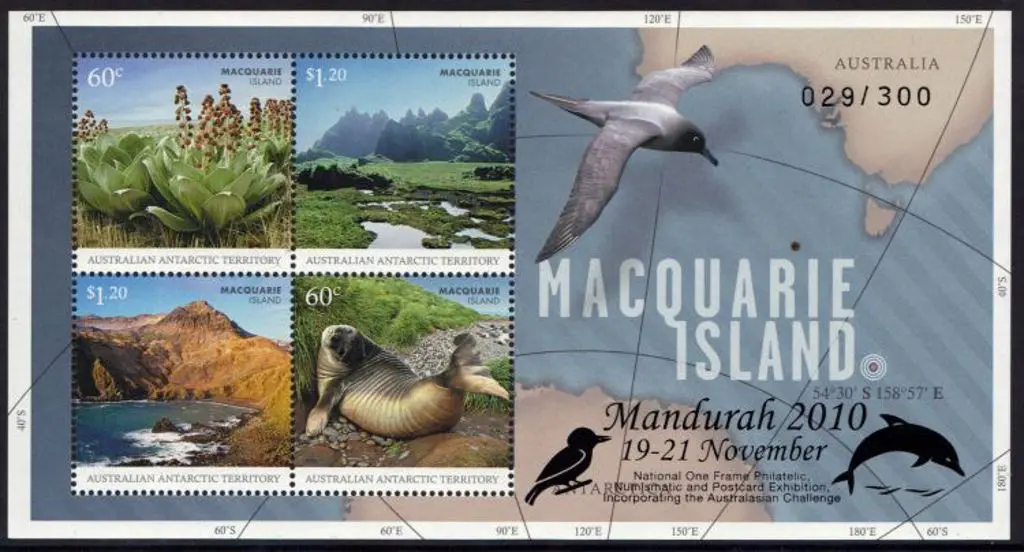 2010 Macquarie Island M/S overprinted in black ... Image 1++