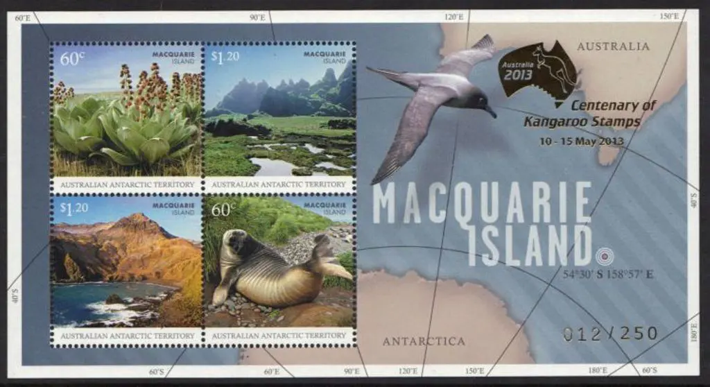 2010 Macquarie Island M/S overprinted in gold ... Image 1++
