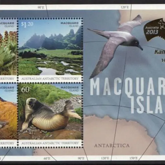 2010 Macquarie Island M/S overprinted in gold ...