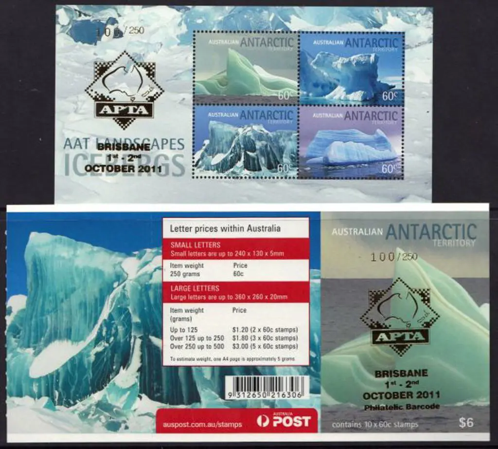 2011 Icebergs M/S & s/adhesive booklet, both ovpt ... Image 1++
