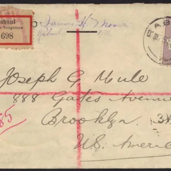 1919 NW Pacific Islands Registered cover from with ...