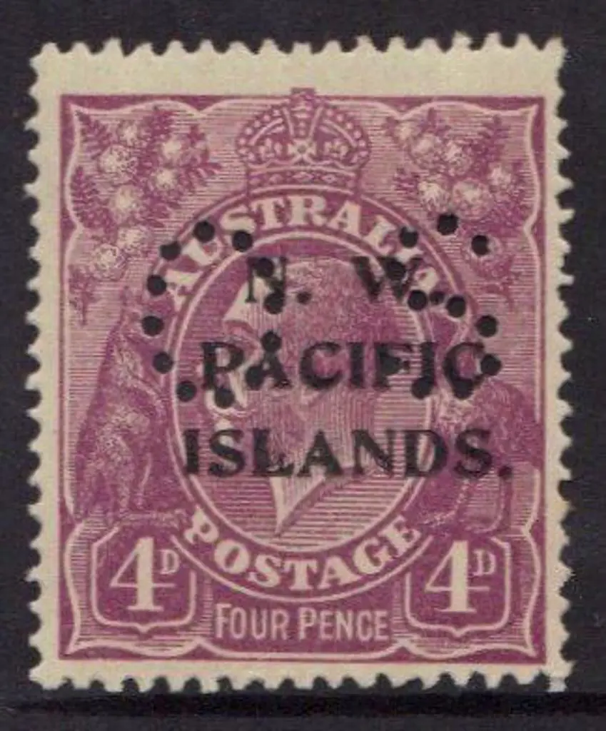 1919/23 4d violet KGV. MLH (light even toning), ... Image 1++