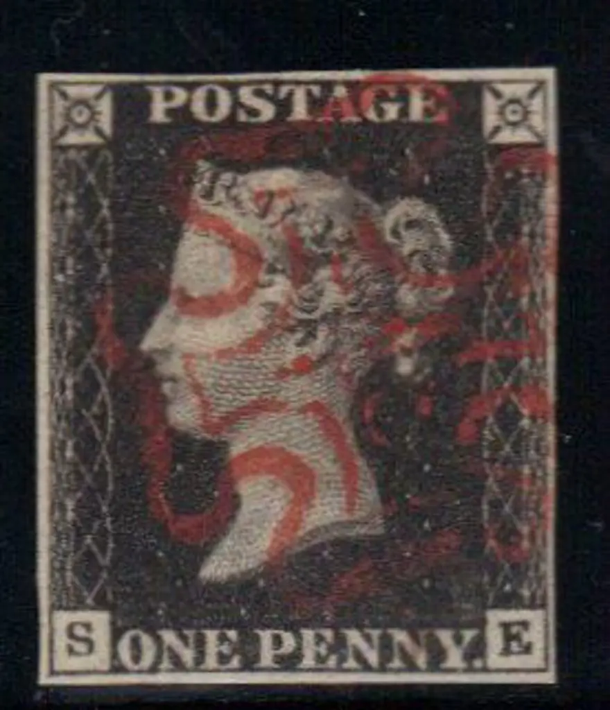 1840 1d black Plate 7. Fine used by a light fine ... Image 1++