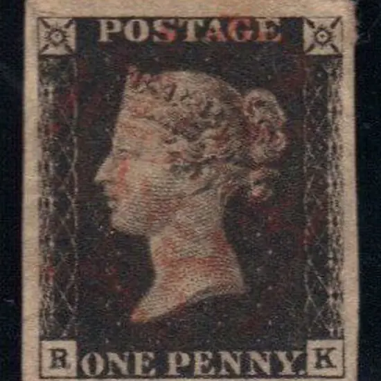 1840 1d black Plate 7. Fine used by a light ...