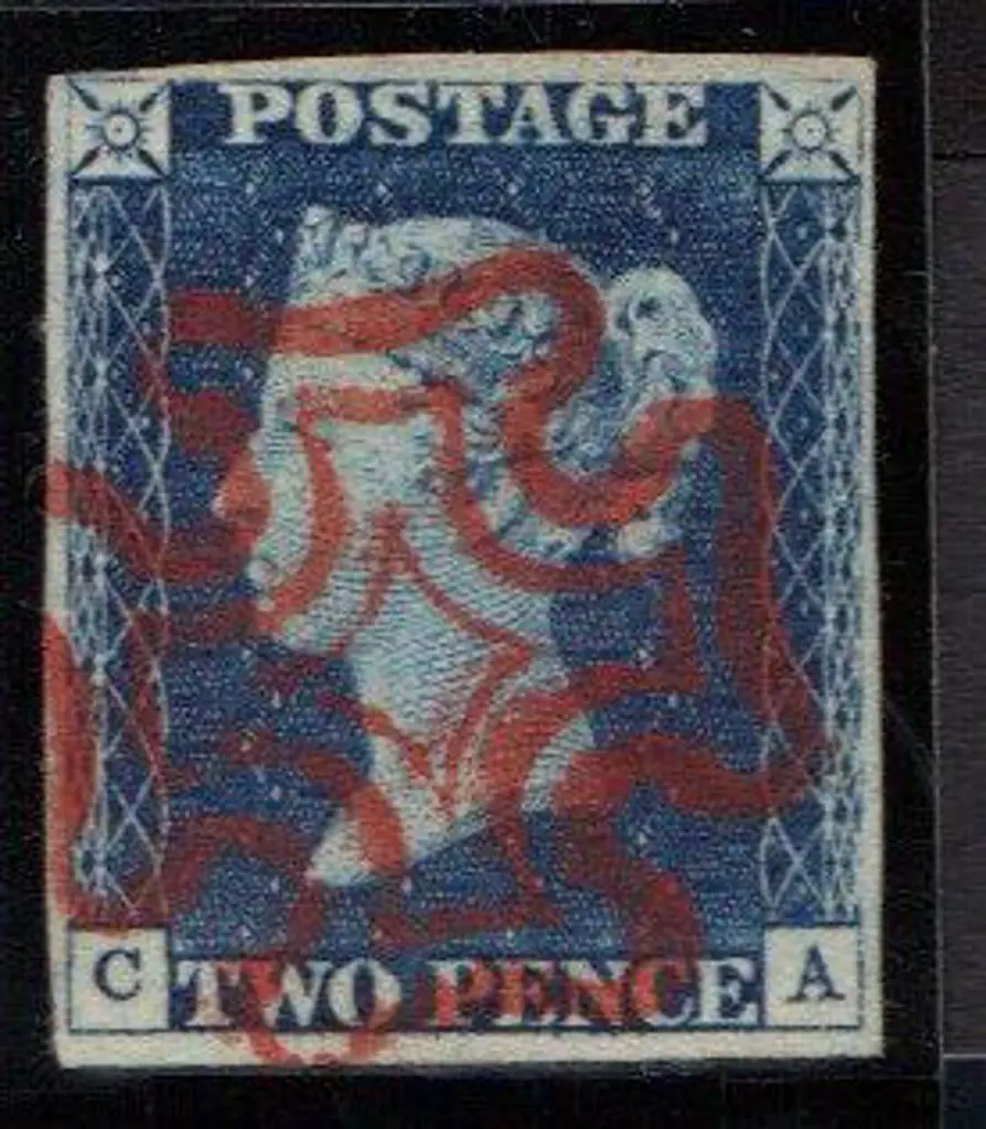 1840 2d blue Plate 1. Superb used by a crisp full ... Image 1++