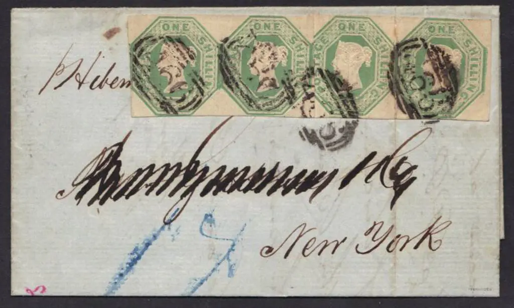 1847 (4th Dec) letter with two pairs of 1/- pale ... Image 1++