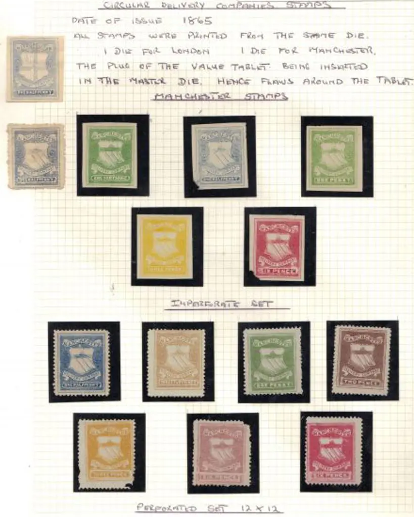 1865 Circular Delivery private stamps of ... Image 1++
