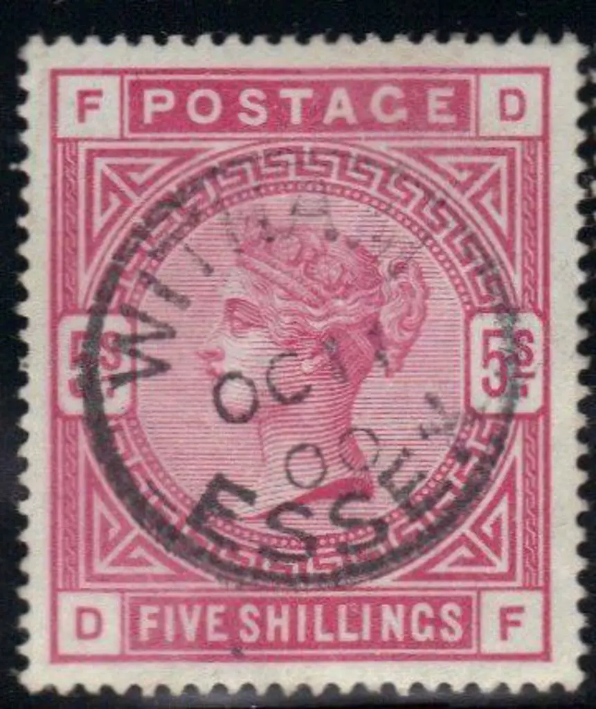 1883 5/- rose on white paper. Superb used with ... Image 1++