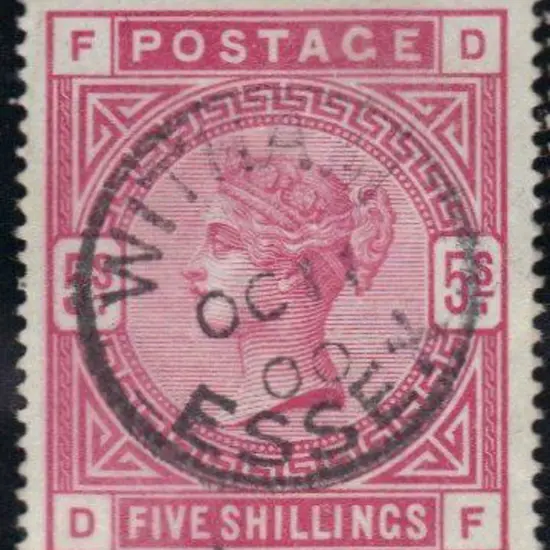 1883 5/- rose on white paper. Superb used with ...