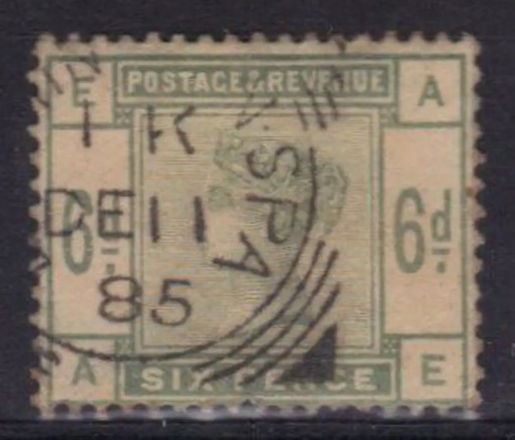 1883 6d dull green QV fine used with strong ... Image 1++