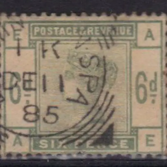 1883 6d dull green QV fine used with strong ...