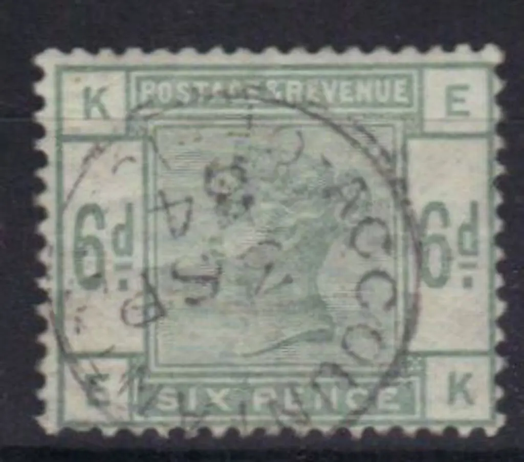 1883 6d dull green QV fine used with crisp ... Image 1++