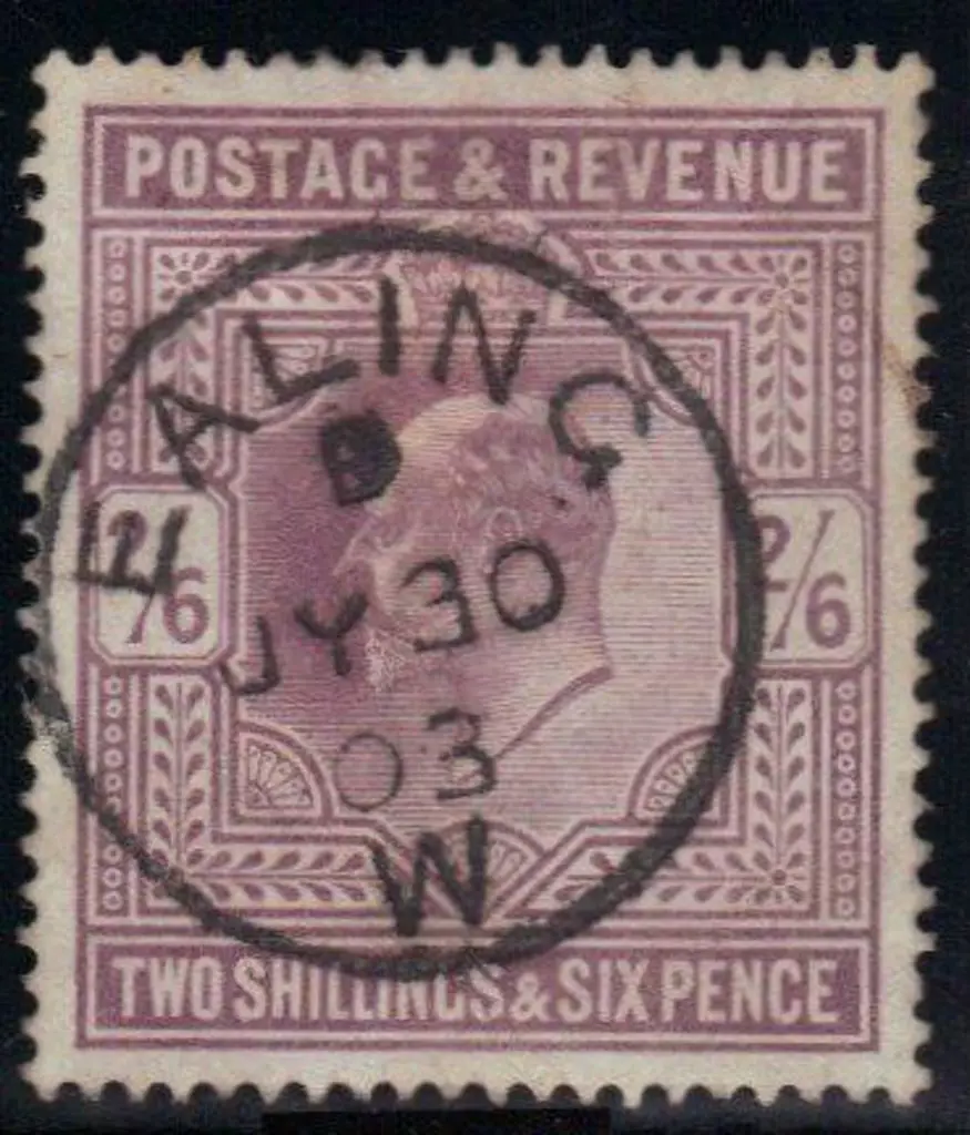 1902 2/6d lilac KEVII DLR superb used with full ... Image 1++