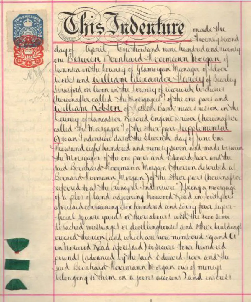 1917, 1920 & 1921 (2) Legal documents bearing ... Image 1++