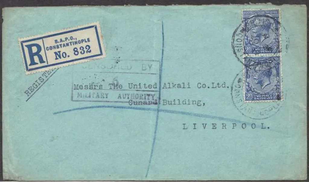 1919 (3rd Oct) Registered letter with reg label ... Image 1++