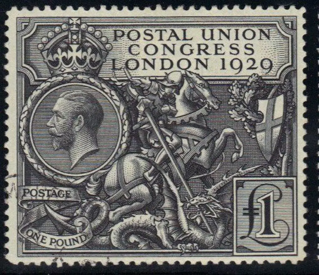 1929 £1 PUC black. Fine used with neat corner ... Image 1++