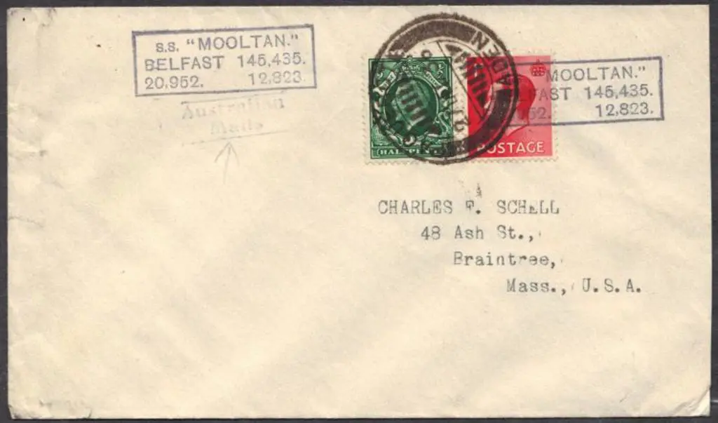 1936 (27th Dec) PAQUEBOT ADEN cds on ½ KGV & 1d ... Image 1++