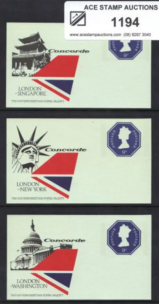 1970's 9d Great Britain Postage Paid labels for ... Image 1++