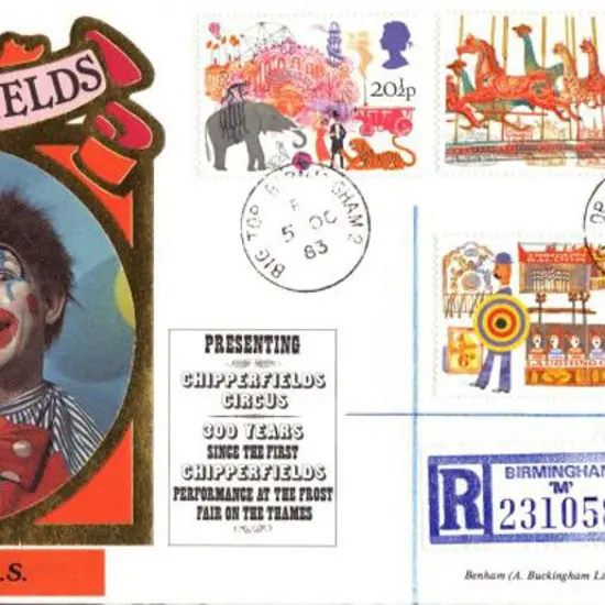 1983 (5th Oct) British Fairs Benham Silk FDC with ...
