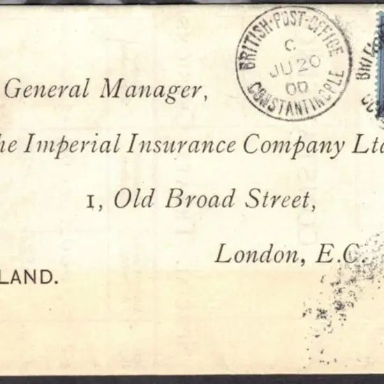 1900 (20th July) 40paras surcharge on 2½d blue QV ...