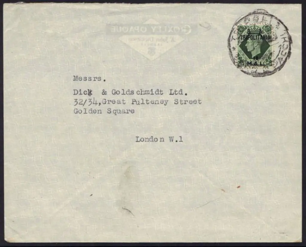 1950 9d green KGVI with 18 M.A.L. ovpt (SG 122) ... Image 1++