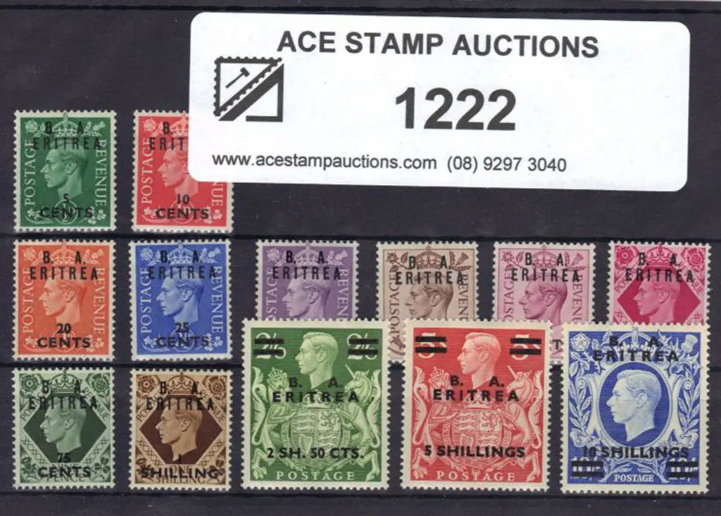 1950 Surcharges set of 13 to 10s on 10/-. MVLH/MLH ... Image 1++