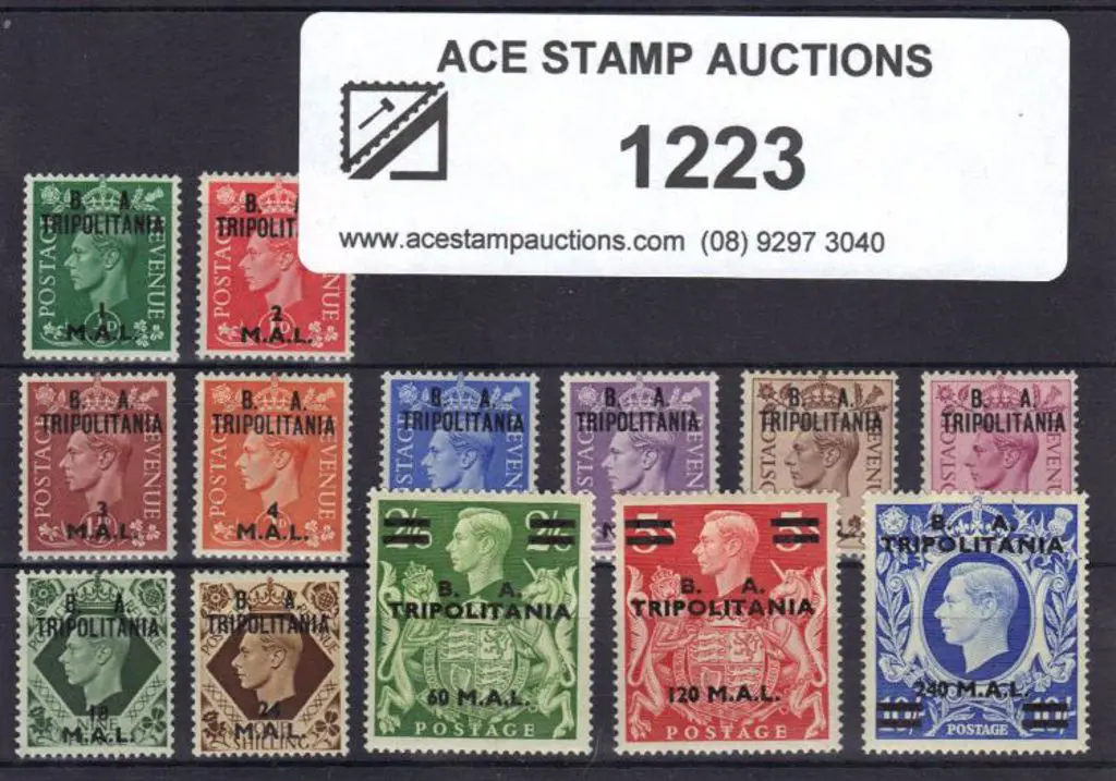 1950 Surcharges set of 13 to 240l on 10s. MVLH/MLH ... Image 1++