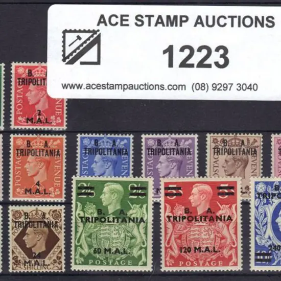1950 Surcharges set of 13 to 240l on 10s. MVLH/MLH ...