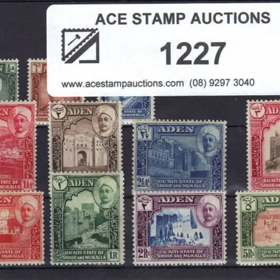 Aden - Quaiti State in Hadhramut1942/46 ½a to 5r ...