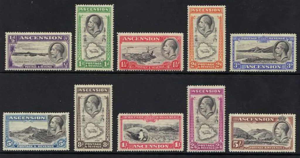 Ascension 1934 KGV Pictorials set of 10 to 5/-. ... Image 1++