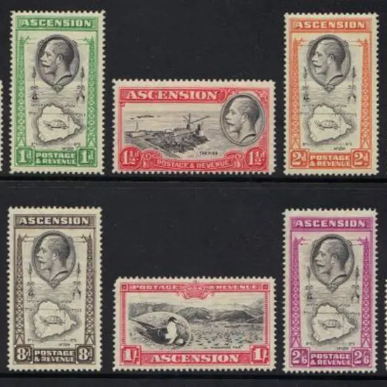 Ascension 1934 KGV Pictorials set of 10 to 5/-. ...