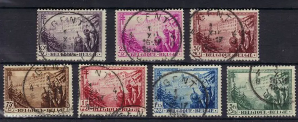 Belgium 1932 Anti-TB Fund set with matching ... Image 1++