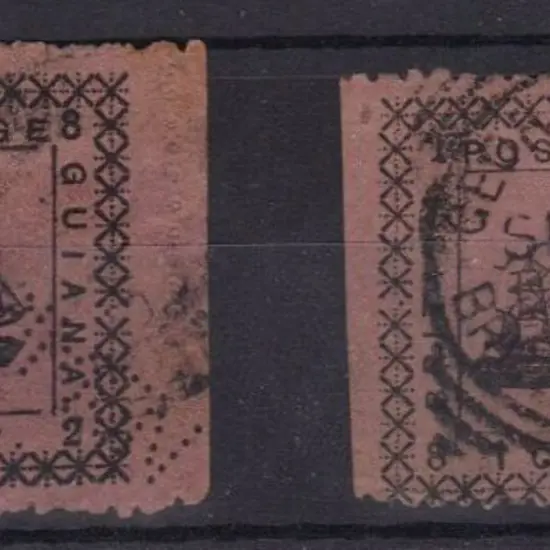 British Guiana 1882 1c magenta perforated SPECIMEN ...