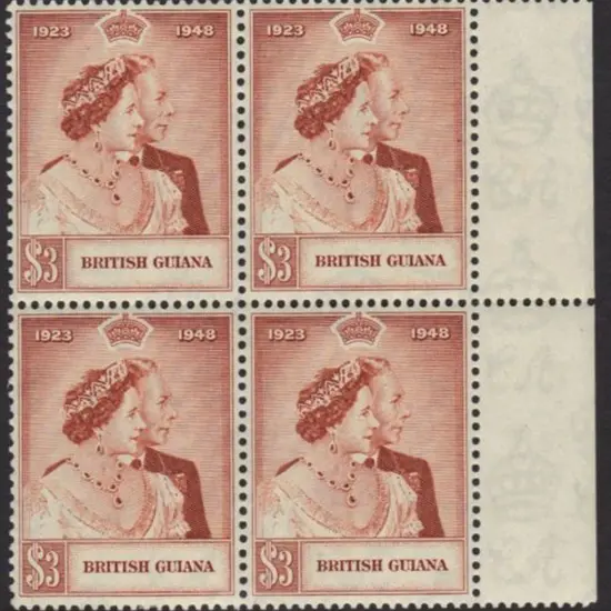 British Guiana 1948 Silver Wedding set of 2 to 5/- ...