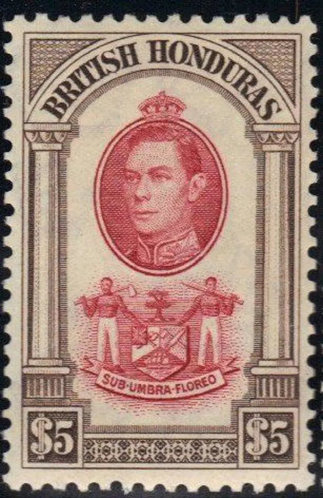 British Honduras 1938/47 set to $5. MLH 50c ... Image 1++