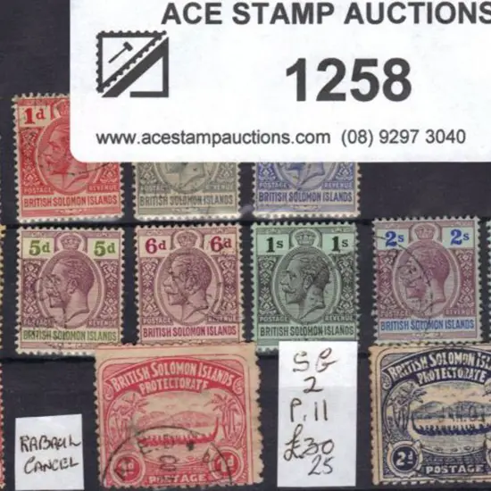 British Solomon Islands 1907 1d & 2d F/U, 1914/23 ...