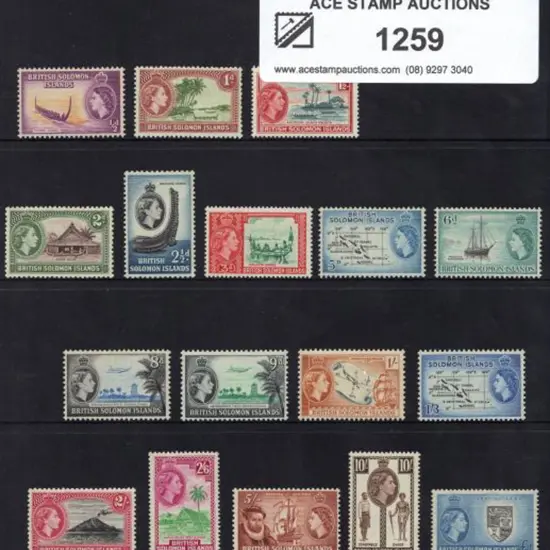 British Solomon Islands 1956 QEII pictorials to ...