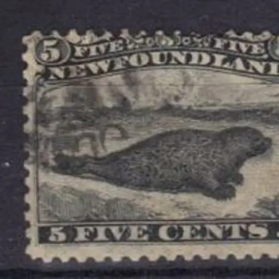 Canada Newfoundland 1865/71 5¢ brown (clipped ...