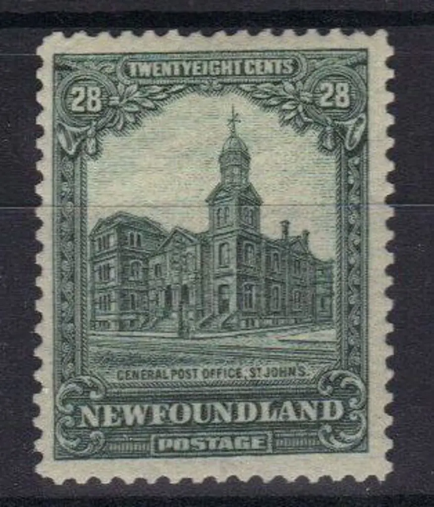 Canada Newfoundland 1928 28c GPO St. John's Fresh ... Image 1++